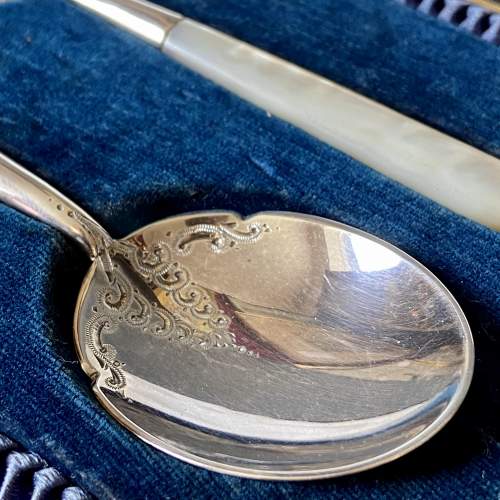 Cased Set of Edwardian Silver Jam Spoons image-3