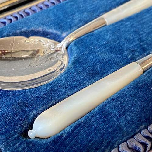 Cased Set of Edwardian Silver Jam Spoons image-4