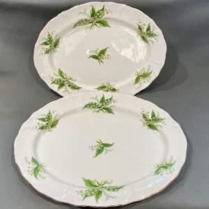 Pair of Hammersley Lily of the Valley Bone China Platters