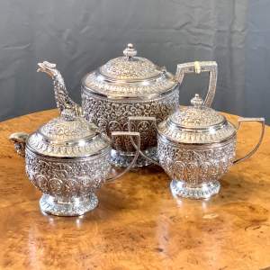 19th Century Indian Silver Tea Set
