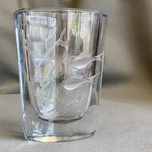 Stromberg Engraved Glass Vase image-1