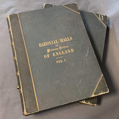 19th Century 2 Volumes of Baronial Halls and Picturesque Edifices image-1