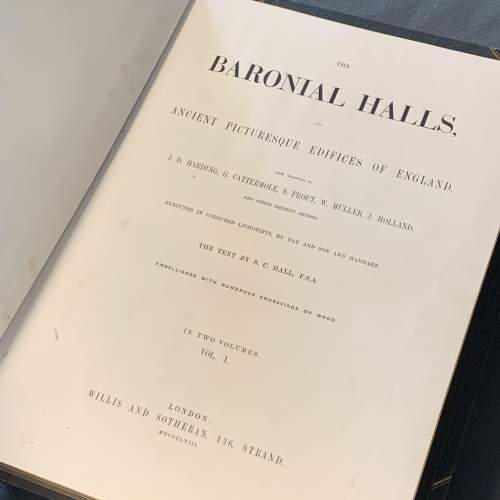 19th Century 2 Volumes of Baronial Halls and Picturesque Edifices image-4