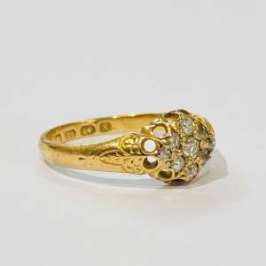 Early 20th Century 18ct Gold Diamond Cluster Ring