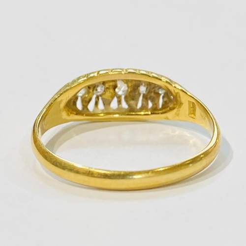 Victorian 18ct Gold Diamond Five Stone Ring image-5