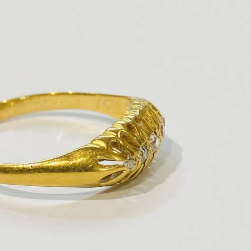 Victorian 18ct Gold Diamond Five Stone Ring image-3