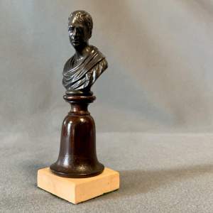 19th Century Patinated Bronze Bust of William Pitt Younger