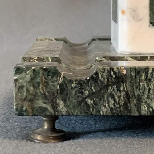 French Verde Antico and White Marble Inkstand image-5