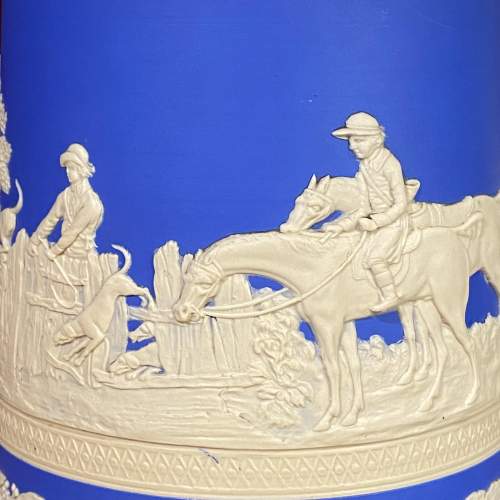 19th Century Copeland Spode Blue Pottery Jug image-3