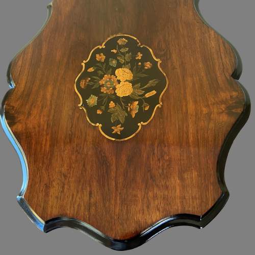 A Victorian Rosewood and Marquetry Wine Table image-2