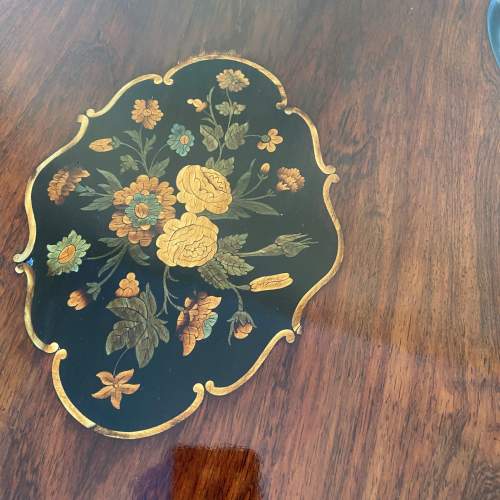 A Victorian Rosewood and Marquetry Wine Table image-4