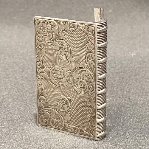 A Victorian Silver Vinaigrette In The Shape Of A Book image-5