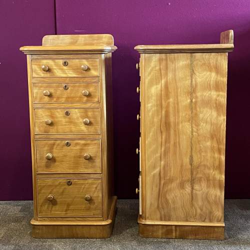 Pair of Victorian Scottish Satin Birch Bedside Cabinets image-3