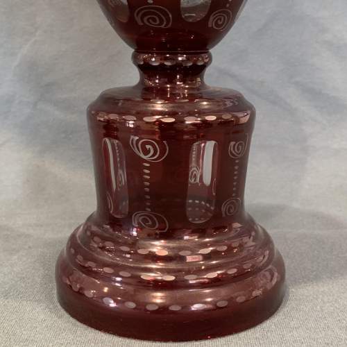 Bohemian Coloured Glass Goblet And Lid image-6