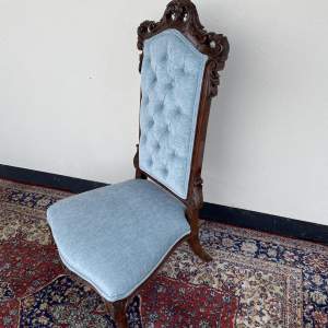 Victorian Walnut Framed Nursing Chair