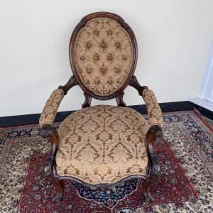 Victorian Buttoned Back Armchair