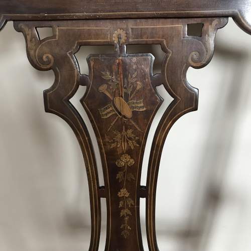 Edward VII Mahogany Inlaid Open Armchair with Inlaid Back Splat image-4