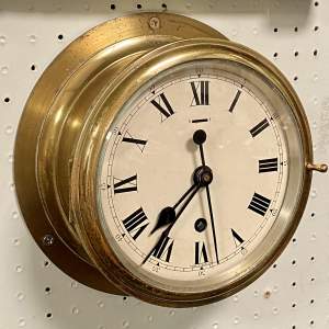 Early 20th Century Brass Ships Clock