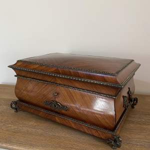 A Fine Kingwood and Ormolu Ladies Writing Box - Jewellery Casket