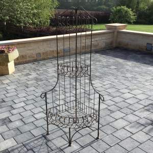 Three Tier Wrought Iron Conservatory Plant Stand