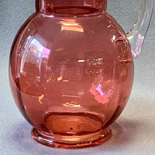 Victorian Fluted Cranberry Glass Jug image-3