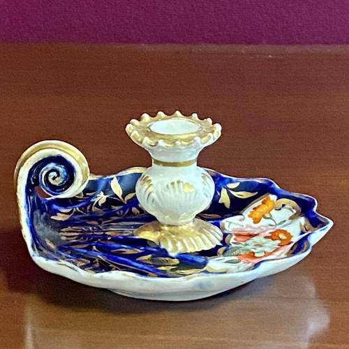 19th Century Crown Derby Style Chamber Candlestick image-3