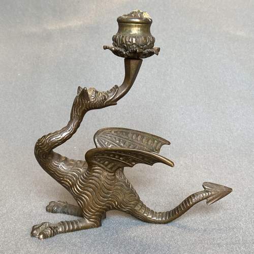 Bronze Dragon Candlestick image-1
