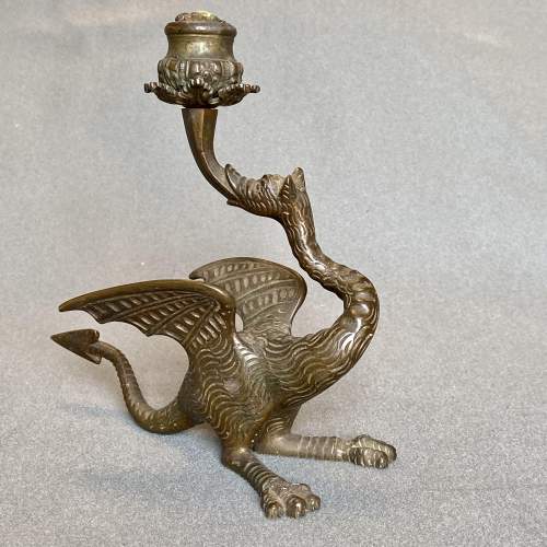 Bronze Dragon Candlestick image-2