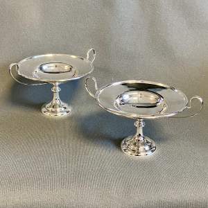 Pair of Small Early 20th Century Silver Tazzas