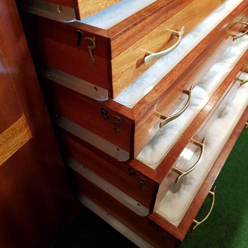 Lockable 10 Drawer Collectors or Specimen Cabinet with Key image-4