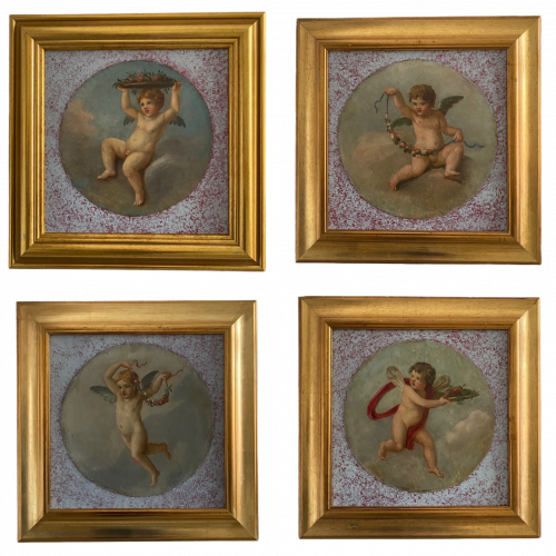 19th Century Italian School series of Four Roundels image-1