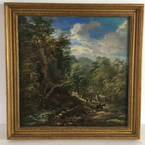 English School 20th Century Oil on Board - Wooded Landscape image-1