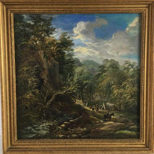English School 20th Century Oil on Board - Wooded Landscape image-2