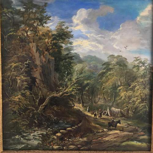 English School 20th Century Oil on Board - Wooded Landscape image-3