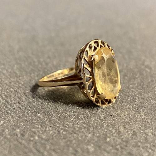 Vintage 9ct Gold Citrine Ring image-1