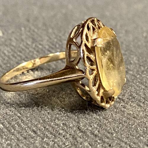 Vintage 9ct Gold Citrine Ring image-4