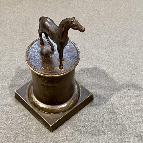 Miniature Patinated Bronze Statue of a Horse image-4