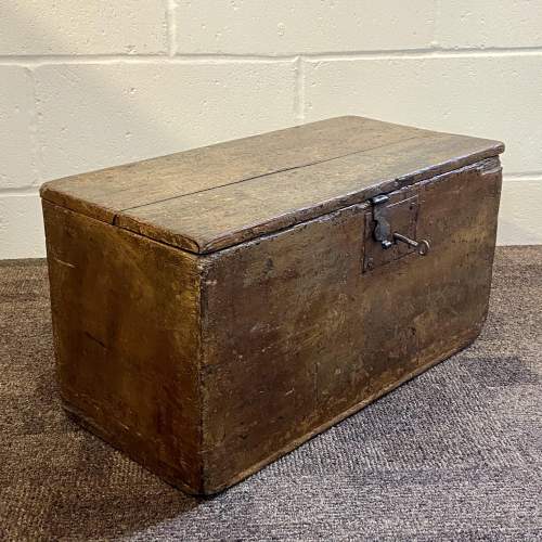 18th Century Unusual Painted Small Pine Box image-1