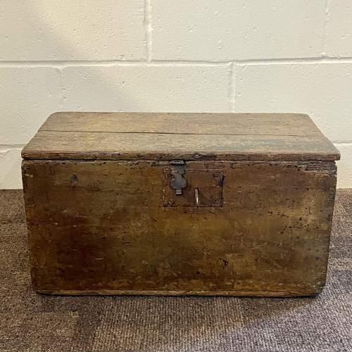 18th Century Unusual Painted Small Pine Box image-2
