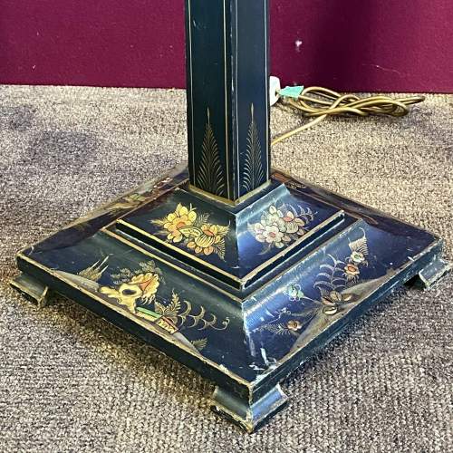 1920s Blue Chinoiserie Square Column Standard Lamp image-2