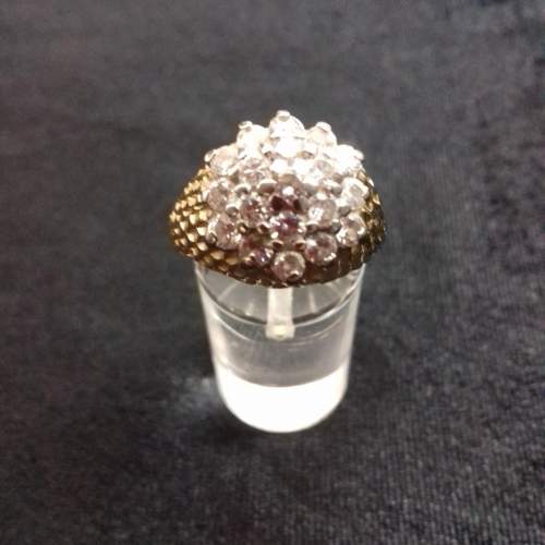 18ct Gold Diamond Cluster Ring image-1