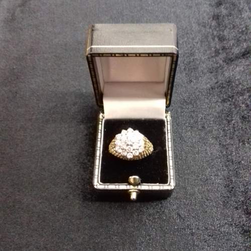 18ct Gold Diamond Cluster Ring image-2