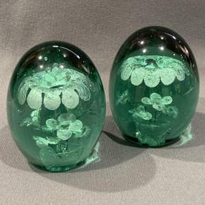 Pair of Victorian Glass Dumps