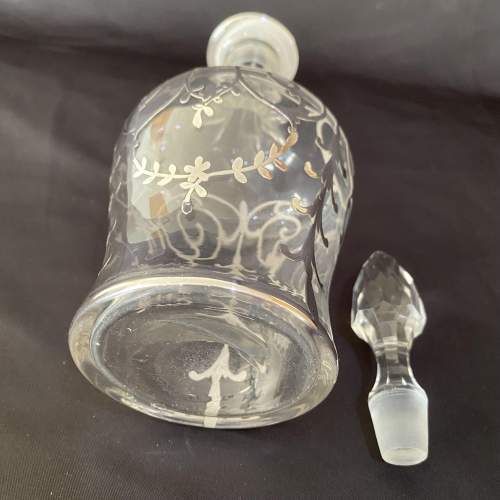 Silver Overlay Glass Decanter image-3