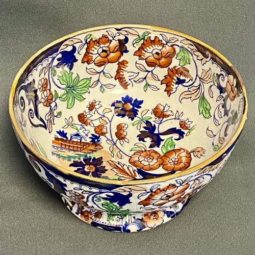 Victorian Amherst Japan Ironstone Footed Bowl image-2