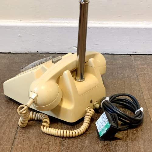 20th Century Cream Rotary Dial Telephone Upcycled Lamp image-3