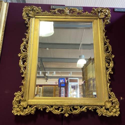 Bevelled Plate Mirror with Gilt Gesso Frame image-5
