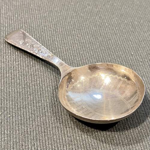 George III Silver Caddy Spoon by Joseph Taylor image-1