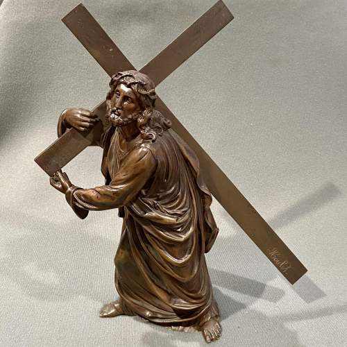 19th Century Bronze Jesus by Houlet image-1