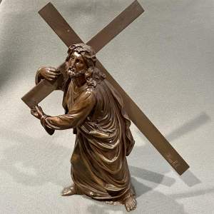 19th Century Bronze Jesus by Houlet